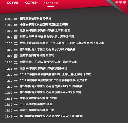 比赛直播频道cctv5直播